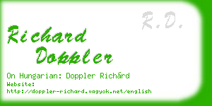 richard doppler business card